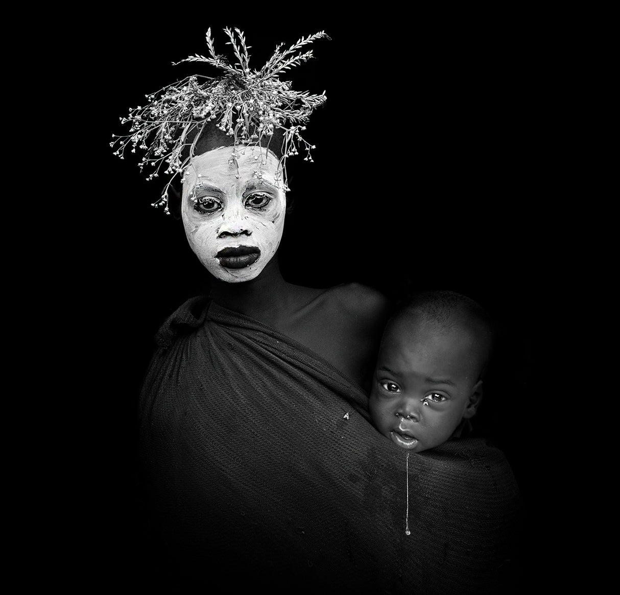 MOTHER WITH HER SON Poster och Canvastavla