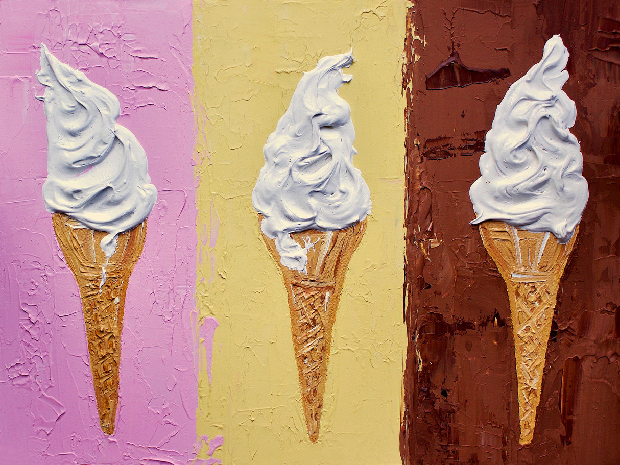 Ice Creams On Neapolitan Poster och Canvastavla