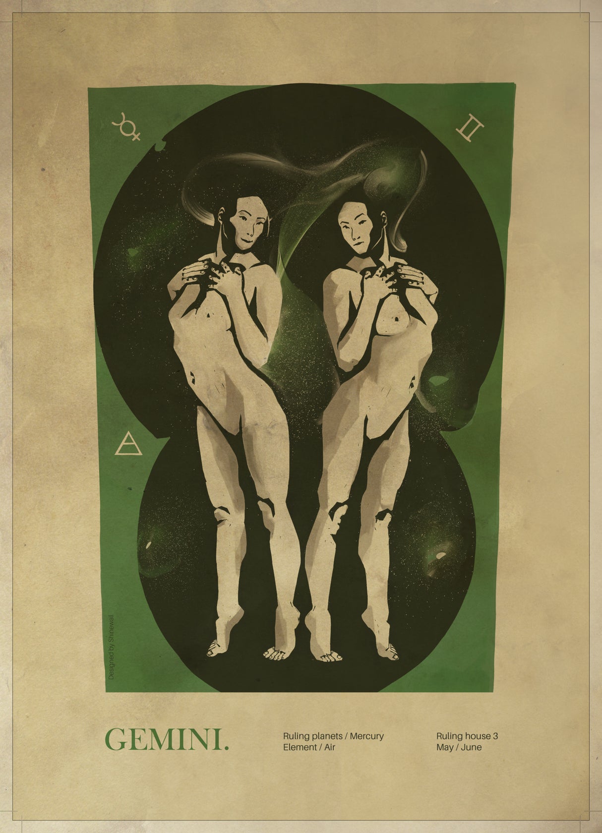 Gemini print Poster och Canvastavla