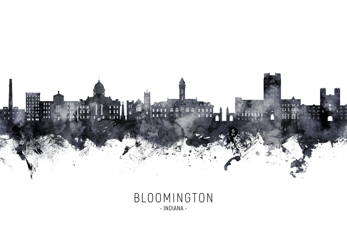 Bloomington Indiana Skyline Poster och Canvastavla