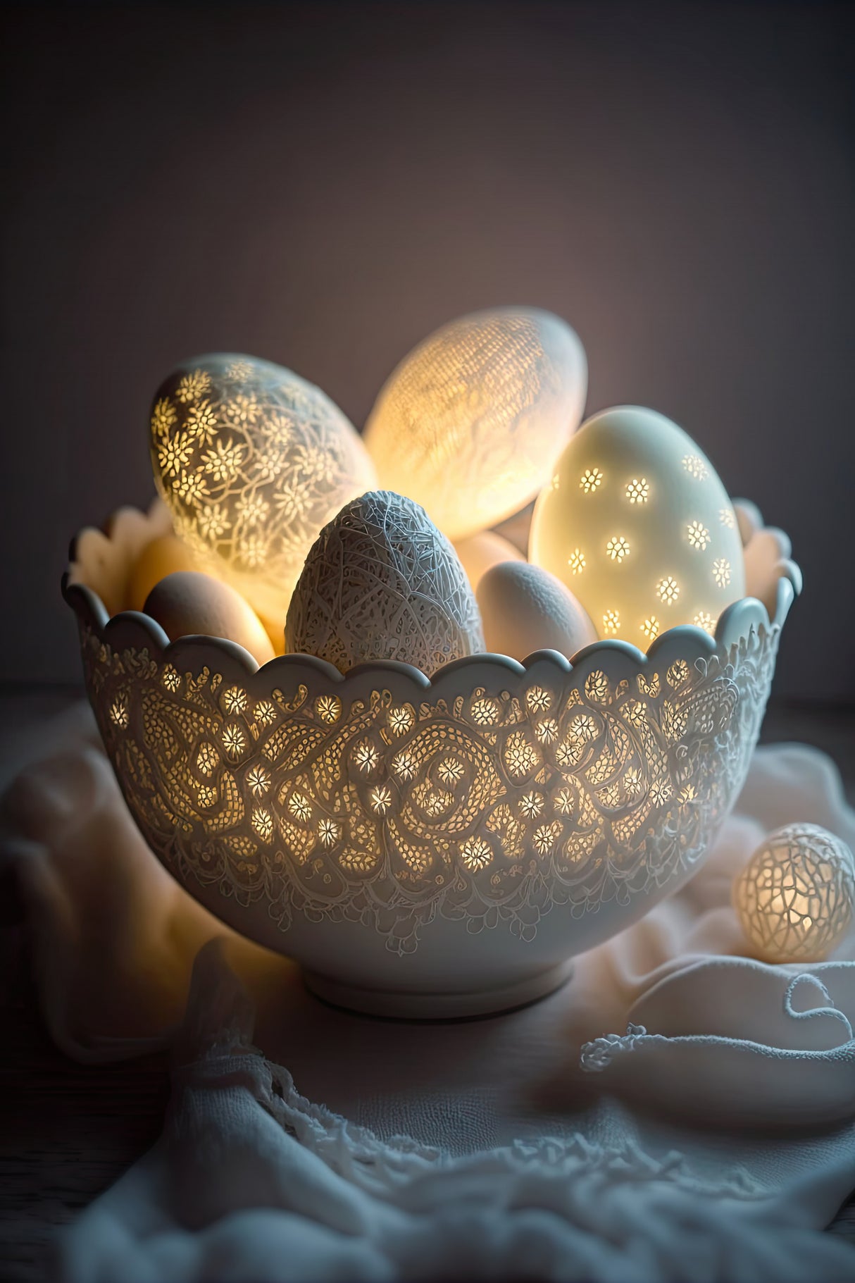 Glowing Eggs Poster och Canvastavla
