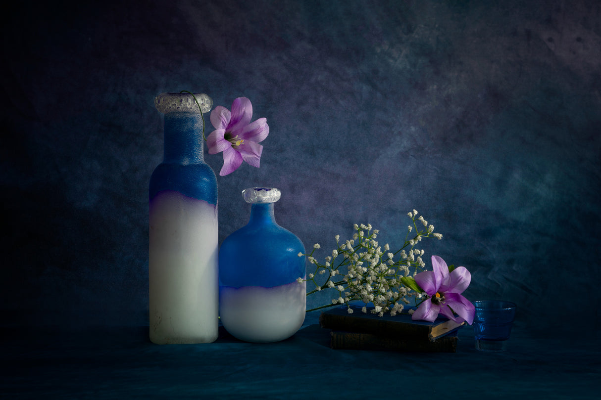 Purple, blue & white Poster och Canvastavla