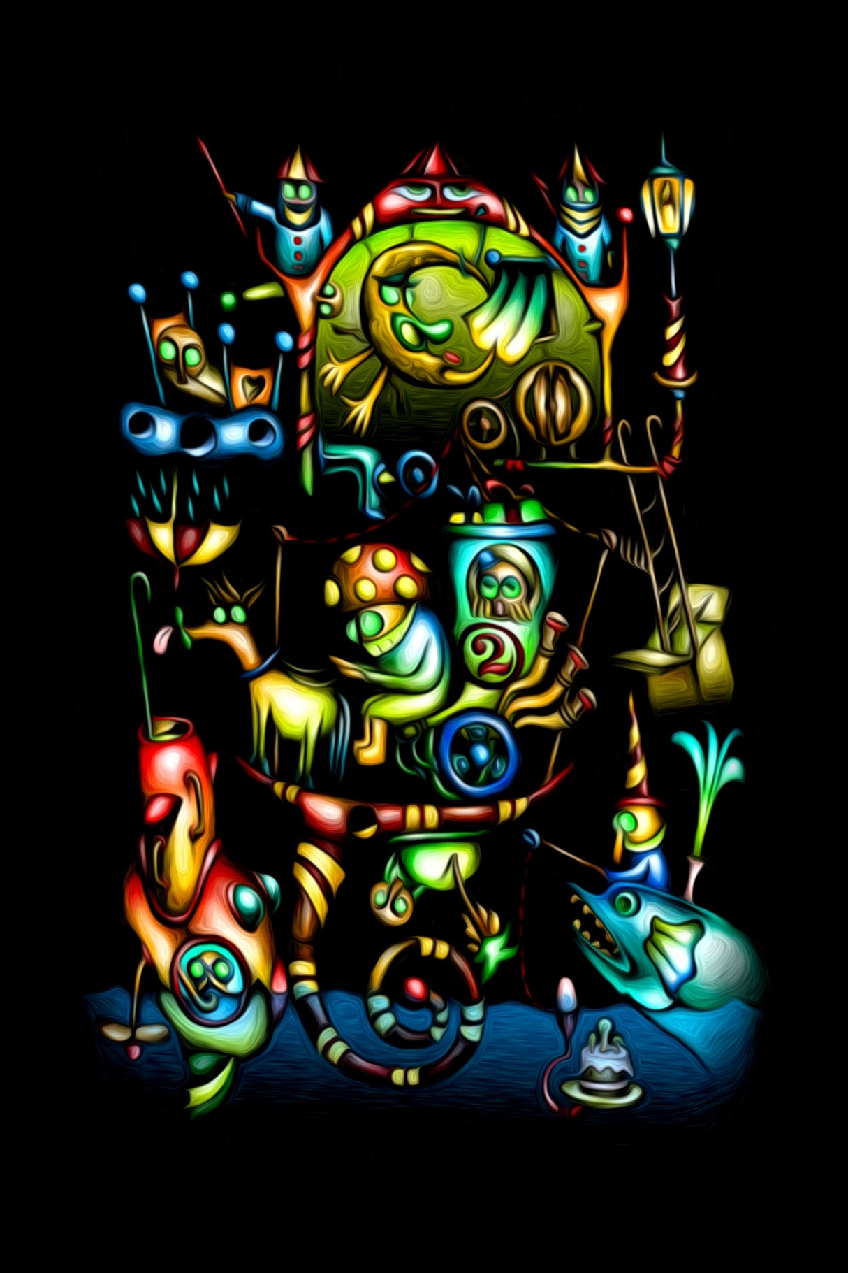 A mushroom cabbie, at sea - No. 3 Poster och Canvastavla