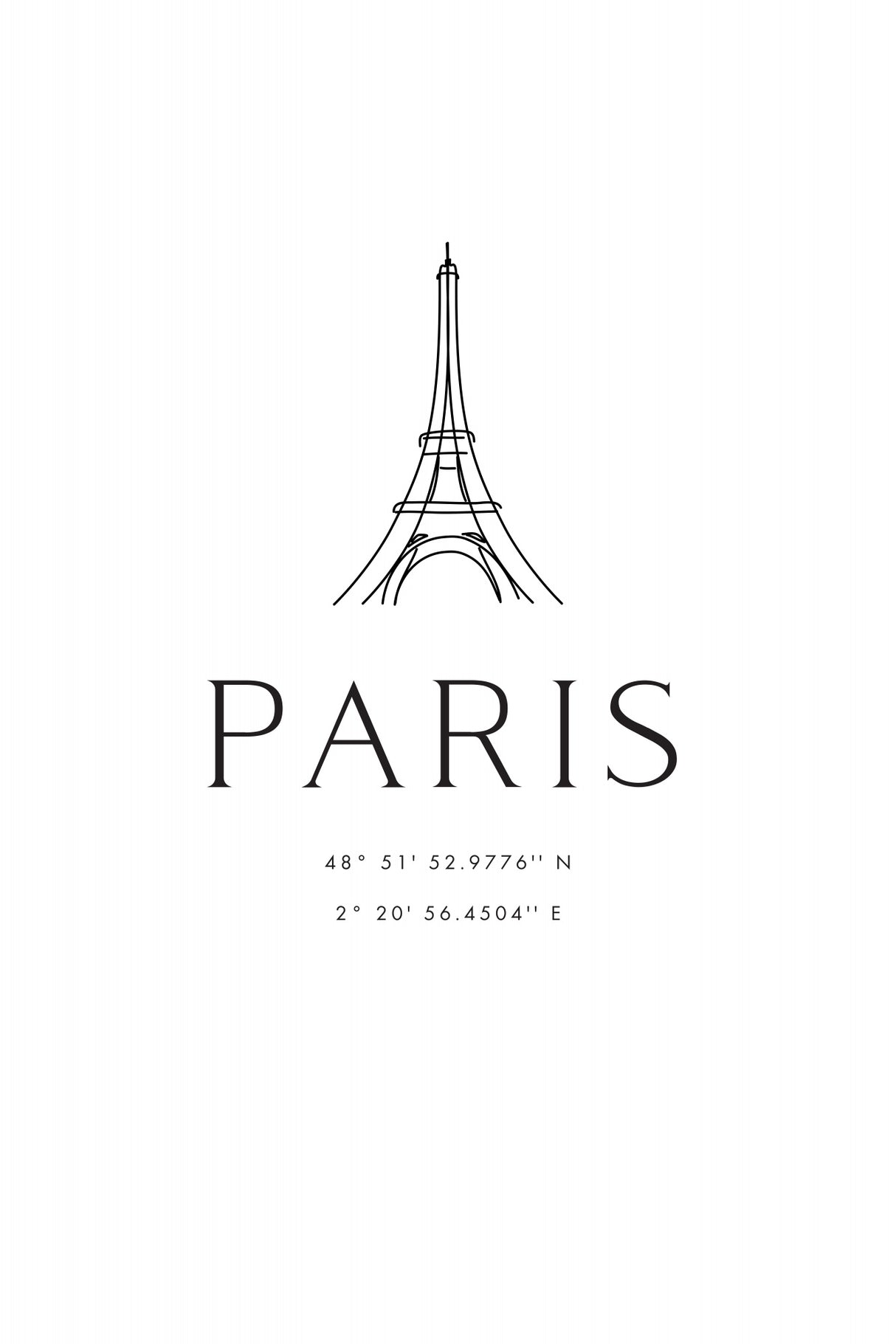Paris coordinates Poster och Canvastavla