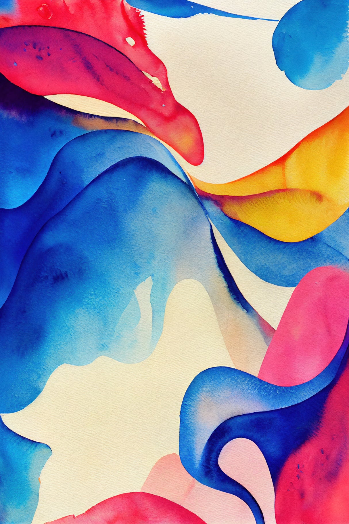 Nature Inspired Abstract Watercolor (Day 60) Poster och Canvastavla