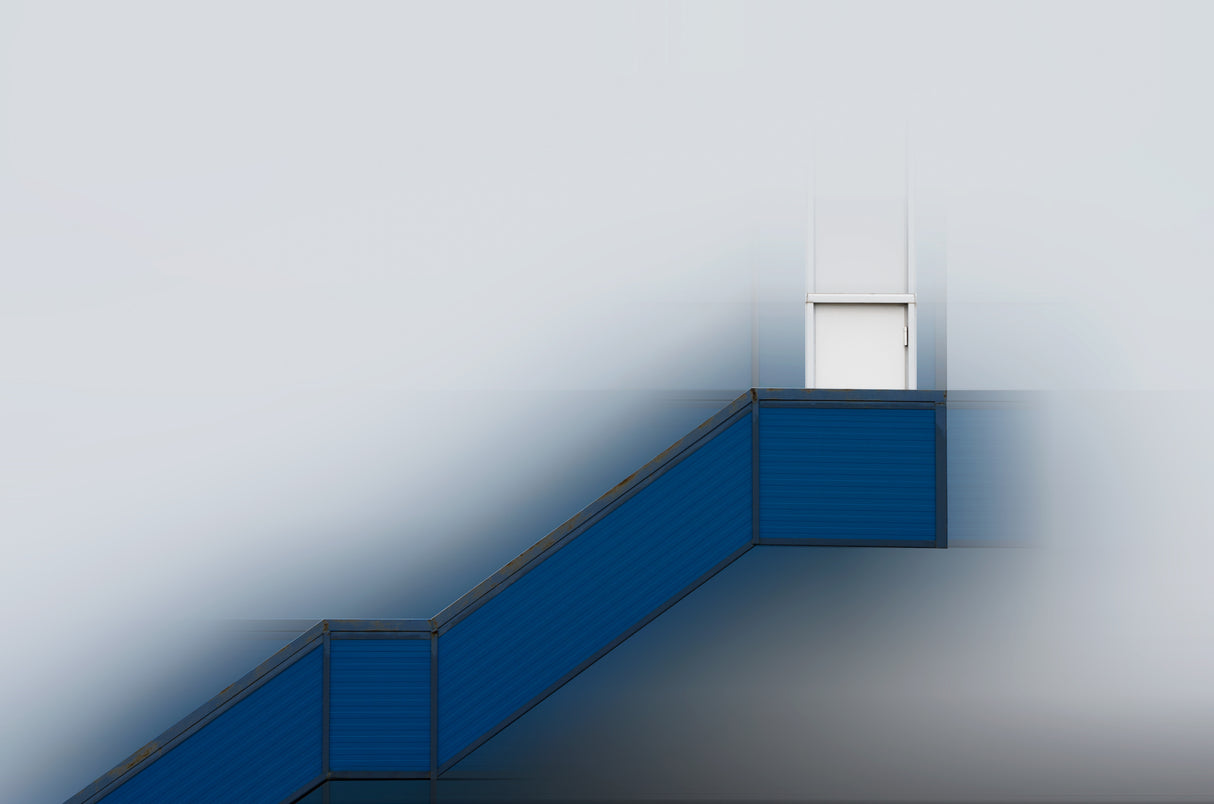Blue Stairs Poster och Canvastavla