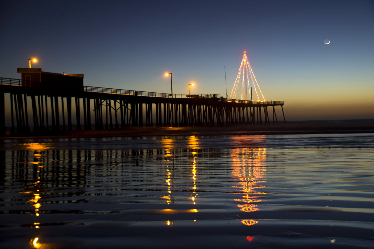 Christmas at Pismo Beach Poster och Canvastavla