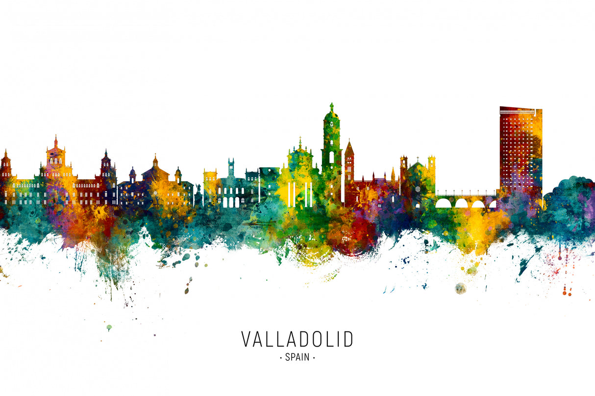 Valladolid Spain Skyline Poster och Canvastavla
