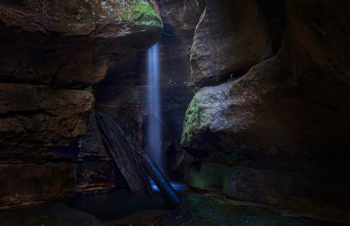 Blue Mountains Waterfall Poster och Canvastavla