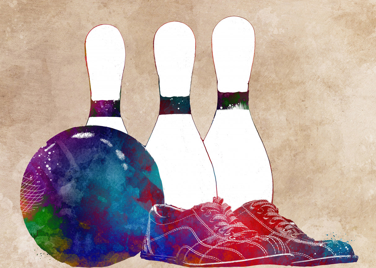 Bowling Sport Art 1 Poster och Canvastavla