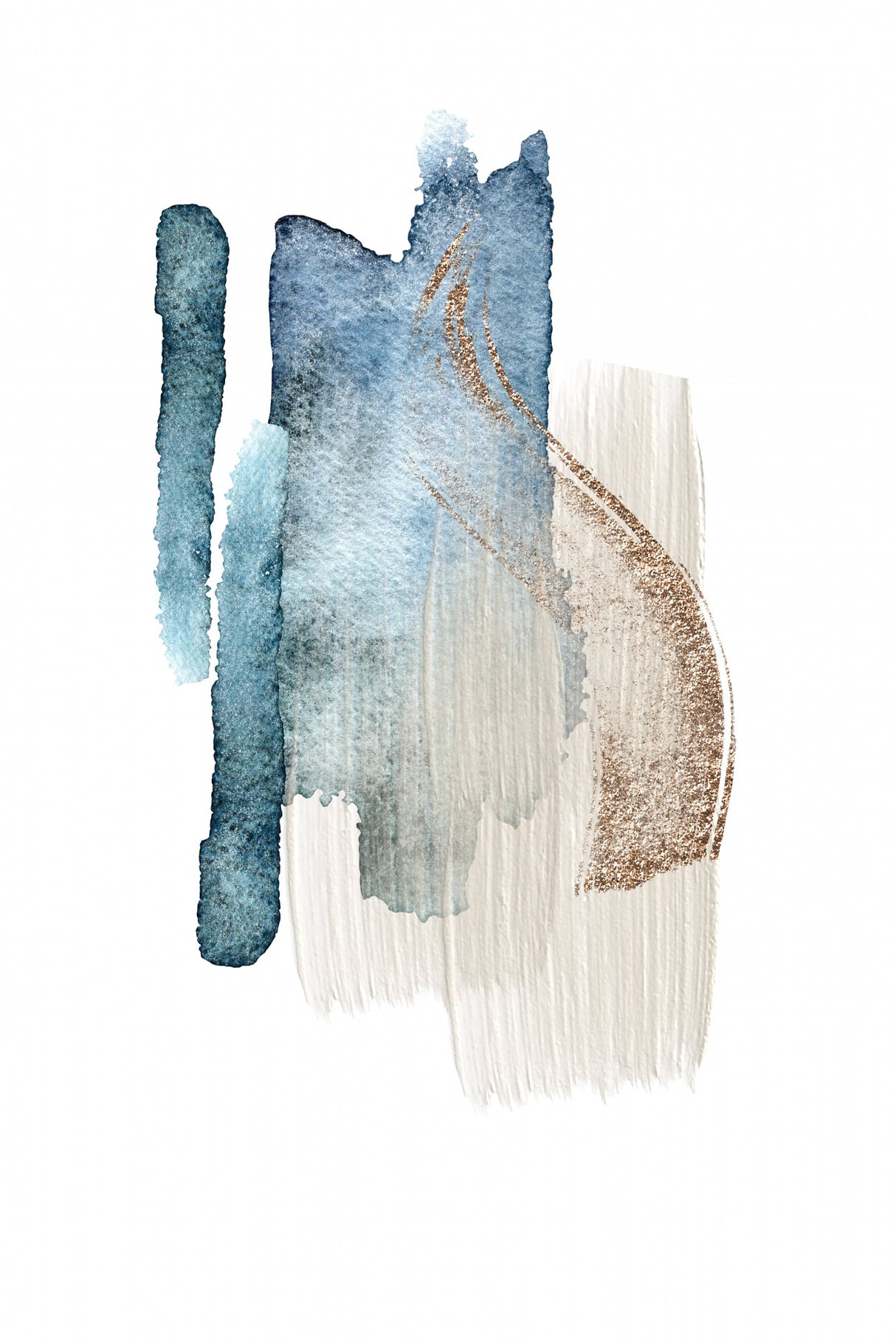 Atlantic Blue Abstract-2 Poster och Canvastavla