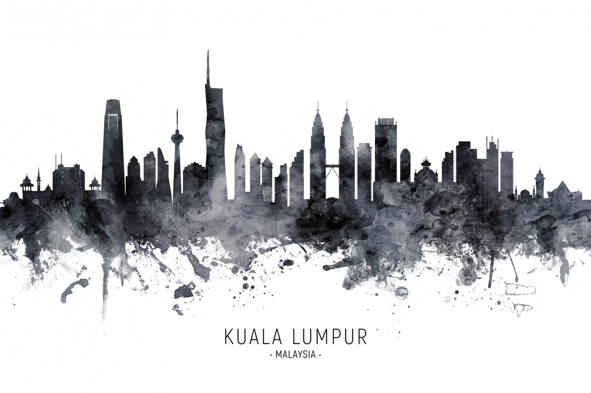 Kuala Lumpur Malaysia Skyline Poster och Canvastavla