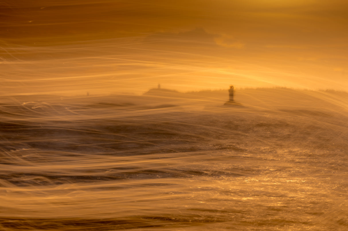 Lighthouse in sunset Poster och Canvastavla