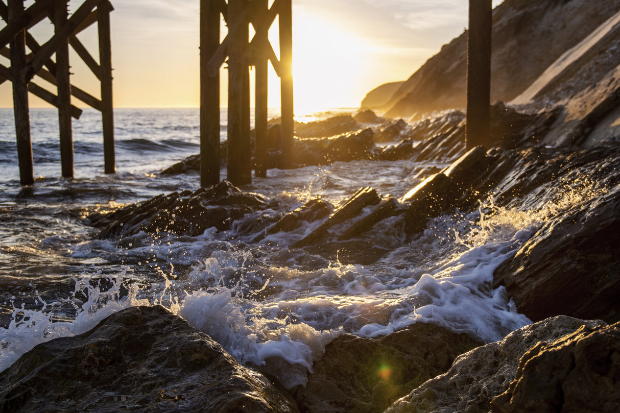 Coast at Sunset Poster och Canvastavla
