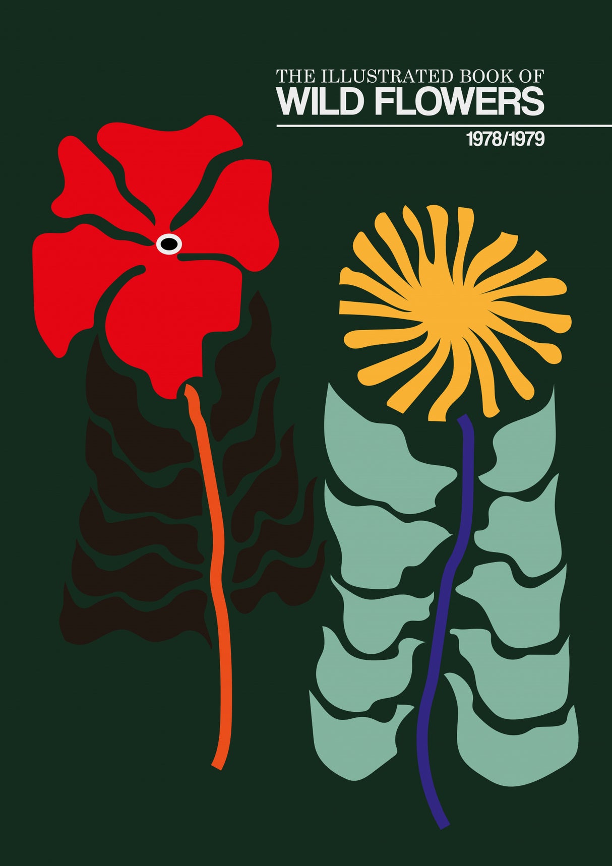 The Illustrated Book Of Wild Flowers Vol.2 Green Poster och Canvastavla
