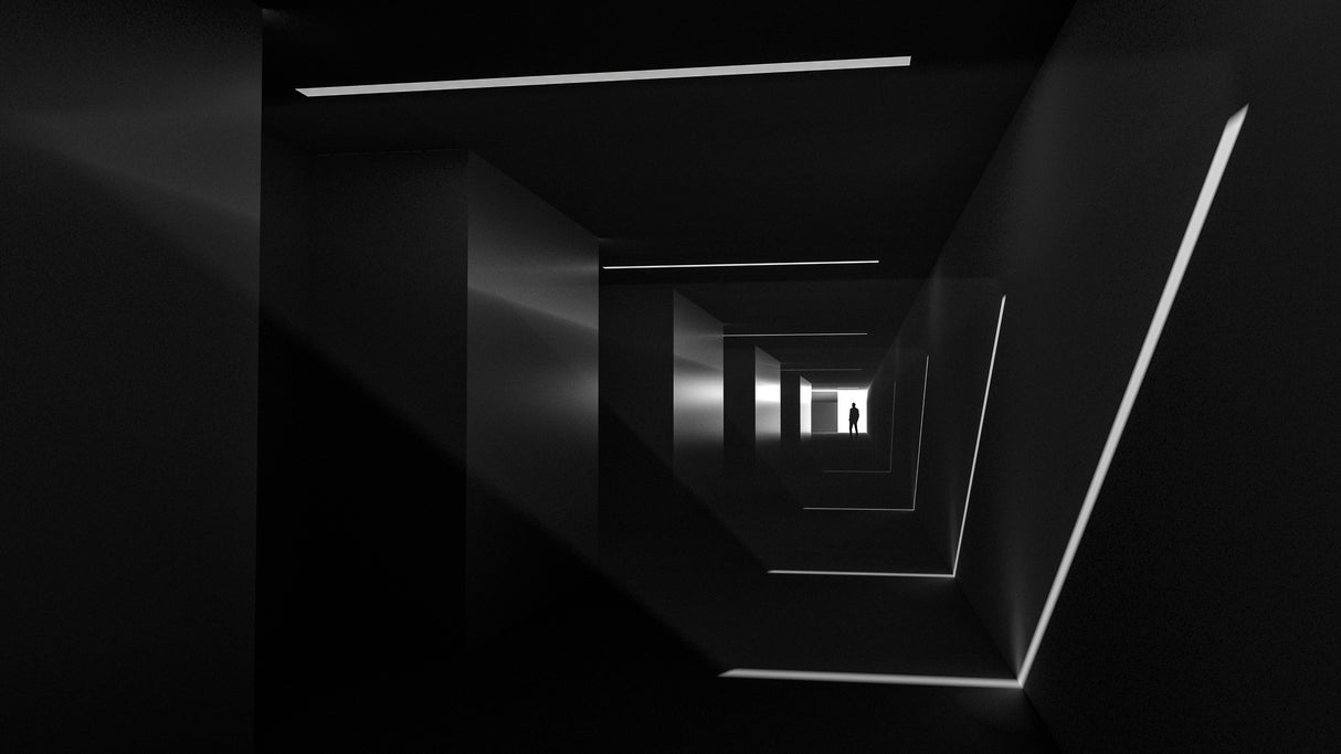 Light in Corridor Poster och Canvastavla