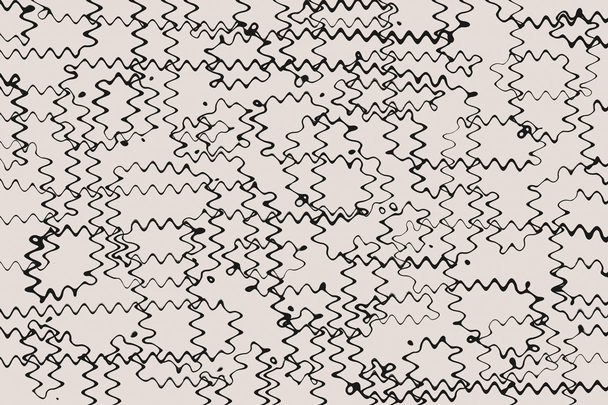Shaky Thin Lines Square Poster och Canvastavla