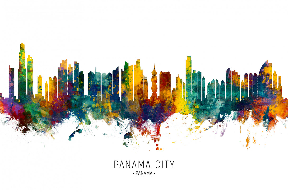 Panama City Skyline Poster och Canvastavla