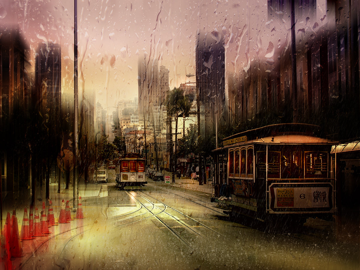 Rainy day in San Francisco Poster och Canvastavla