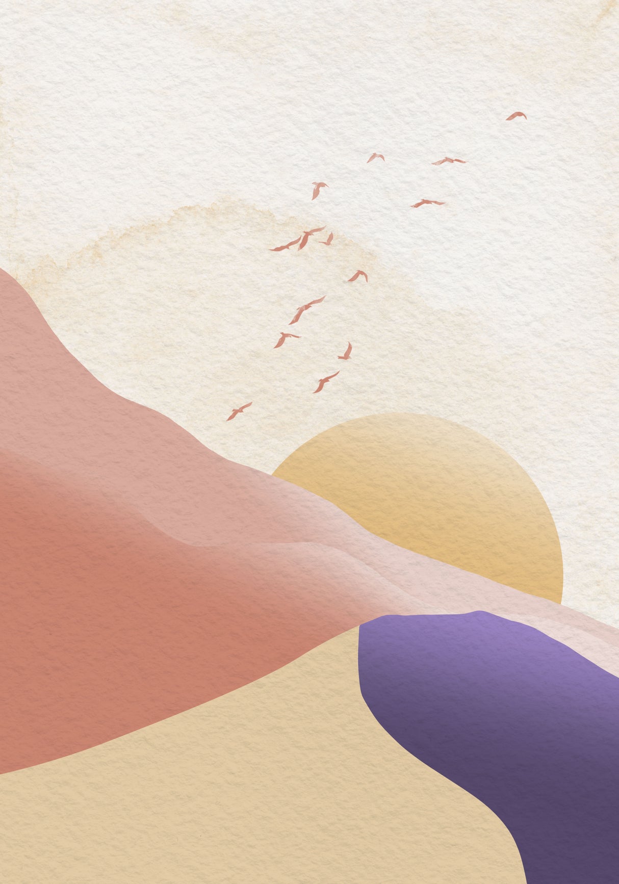 Sunset Mist Poster och Canvastavla