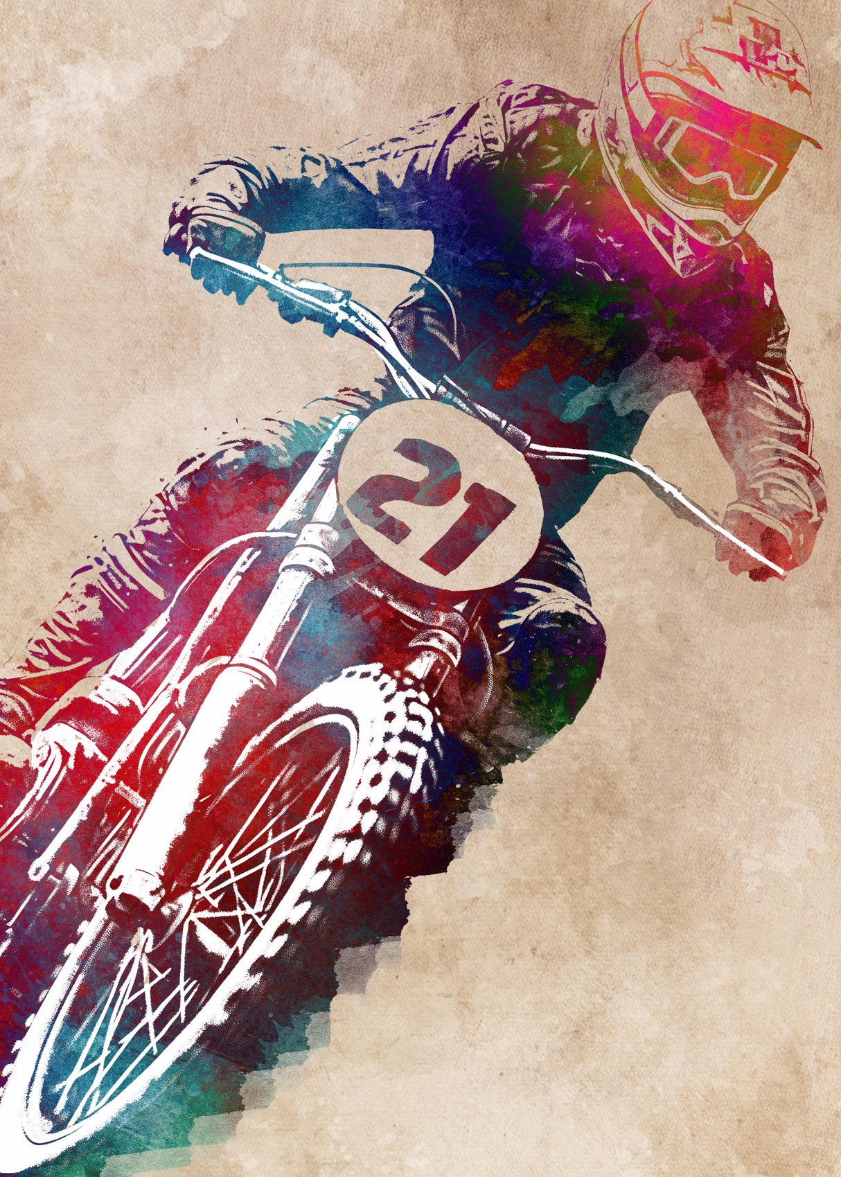 Motor racing sport art Poster och Canvastavla