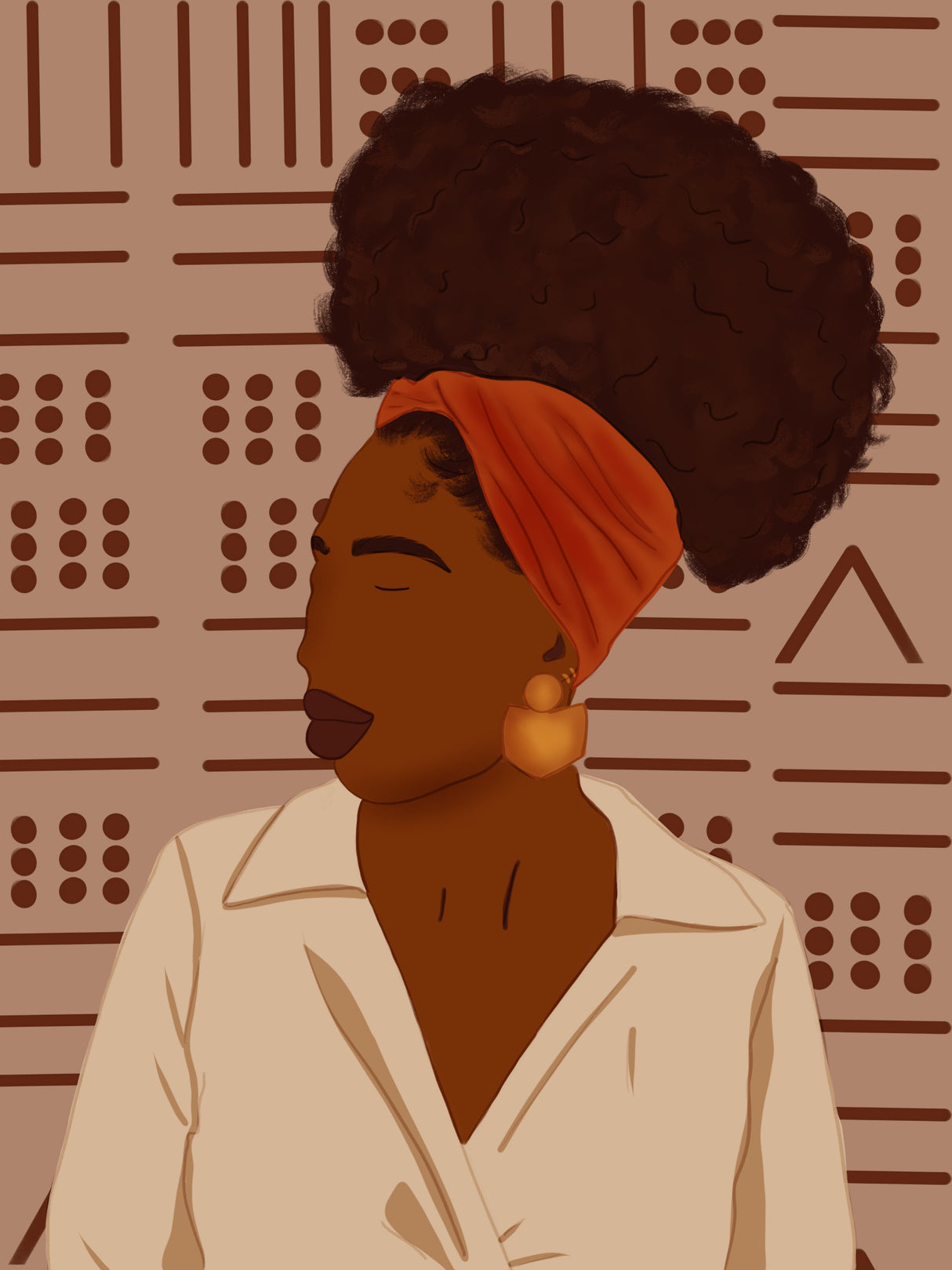 Afro puff Poster och Canvastavla