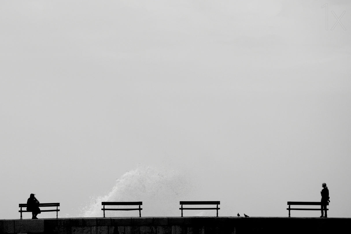 On the breakwater Poster och Canvastavla