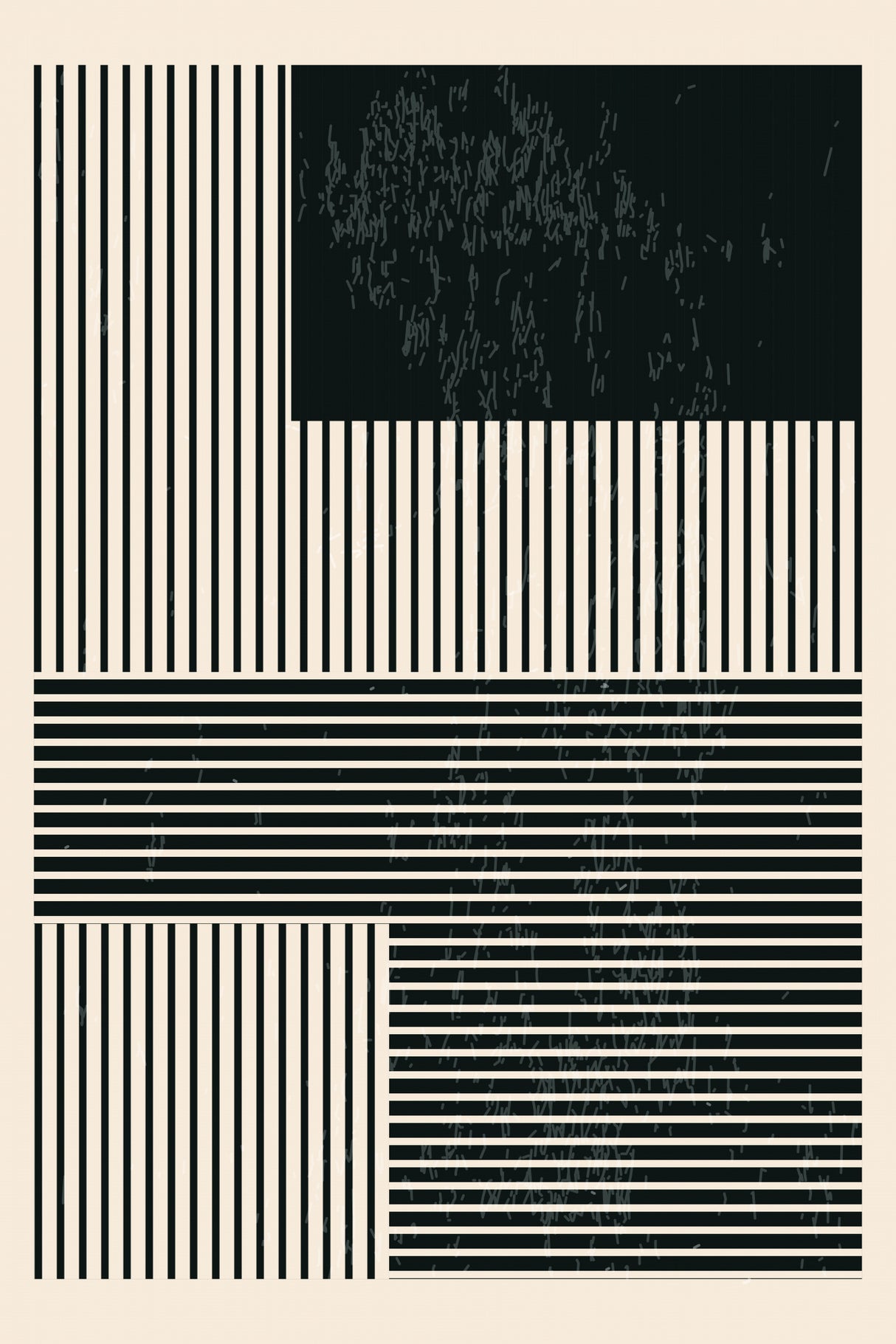 Black and White Minimal Series #1 Poster och Canvastavla