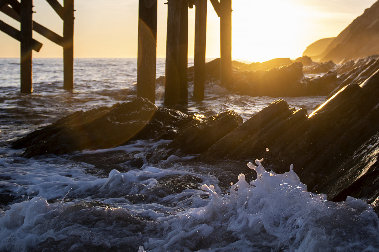 Coast at Sunset Poster och Canvastavla