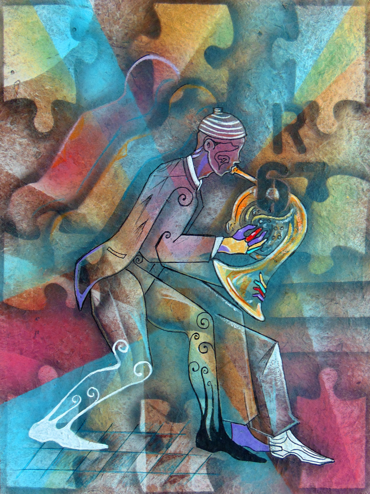 Musician in trance Poster och Canvastavla
