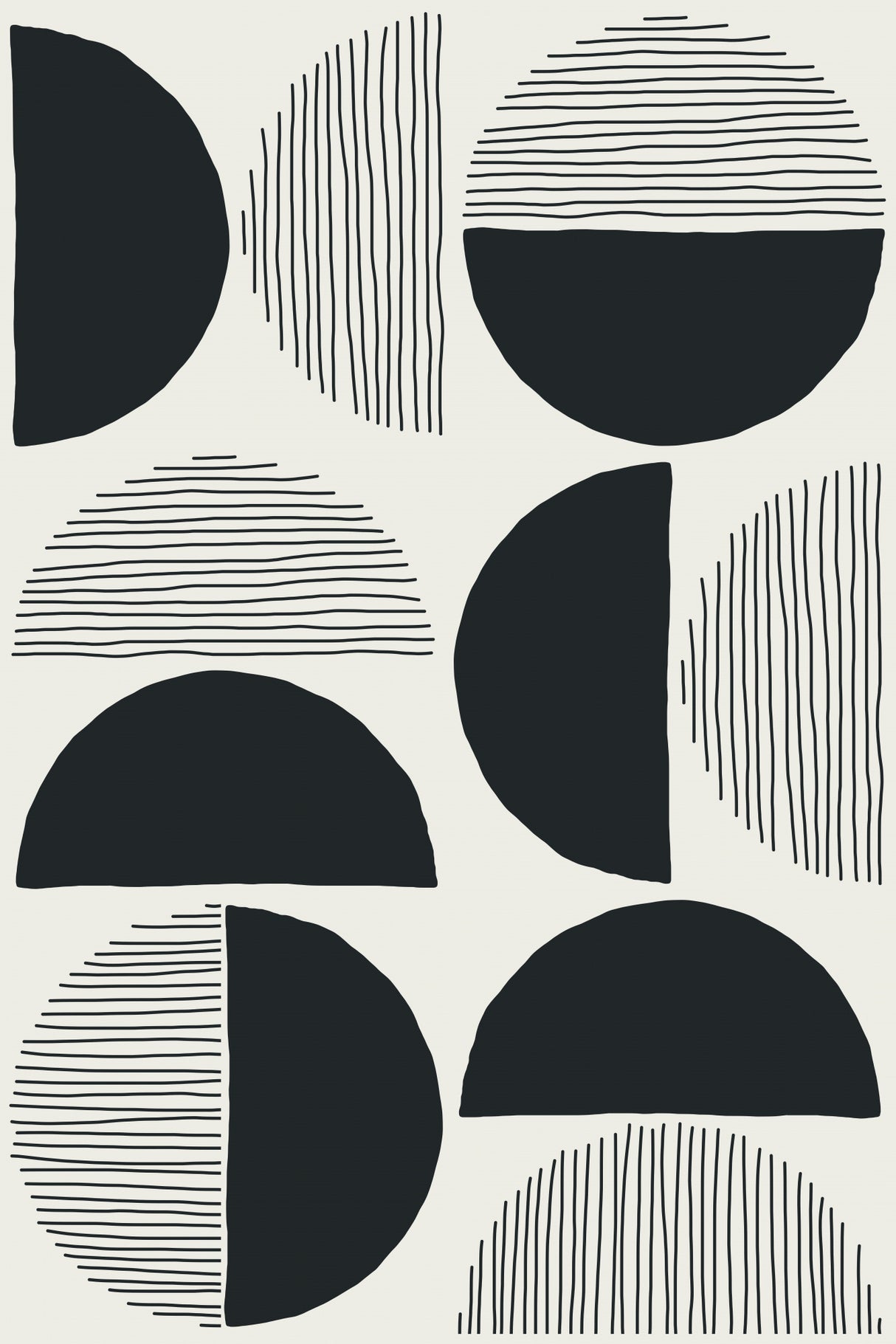 Circles and Lines #3 Poster och Canvastavla