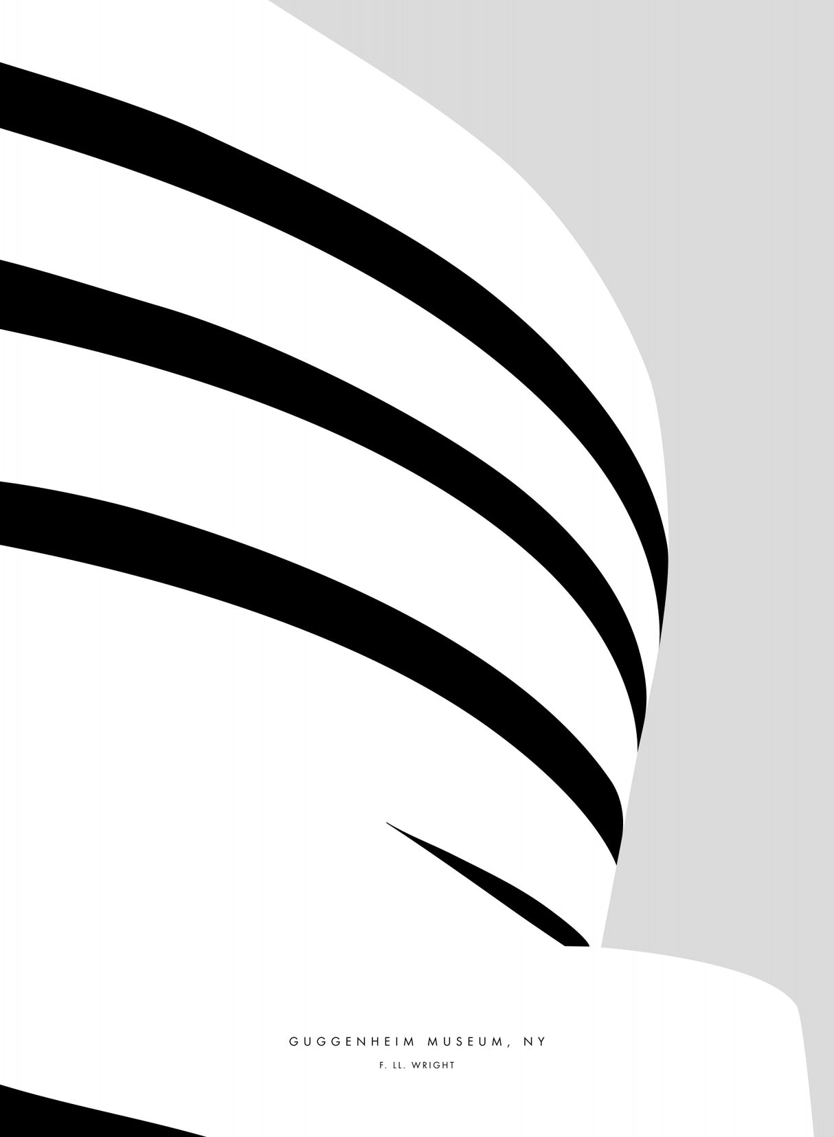 Minimal Guggenheim museum Poster och Canvastavla