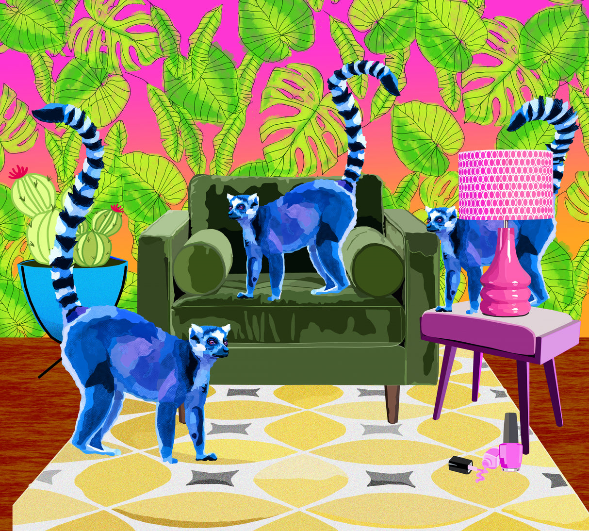 Lemurs in the House Poster och Canvastavla