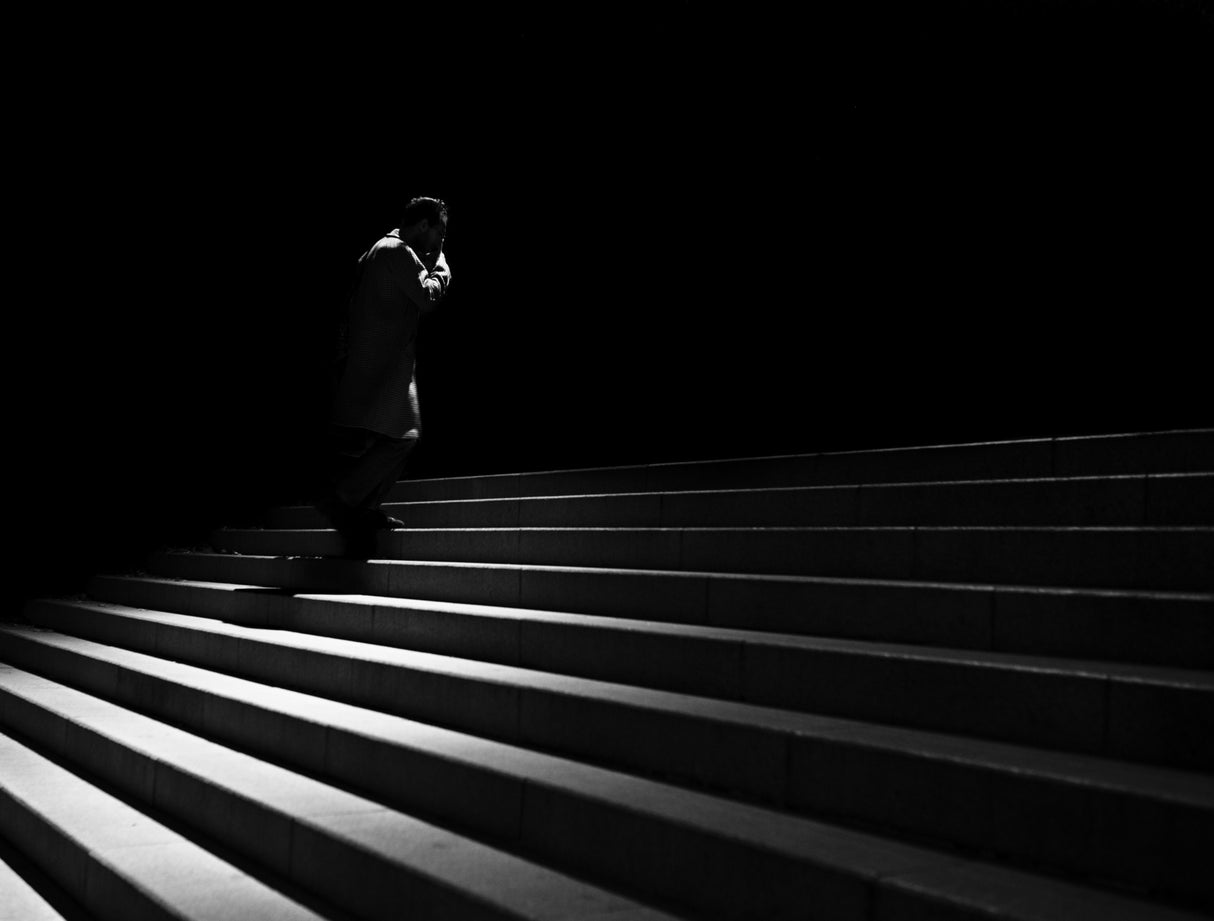 dark stairs Poster och Canvastavla
