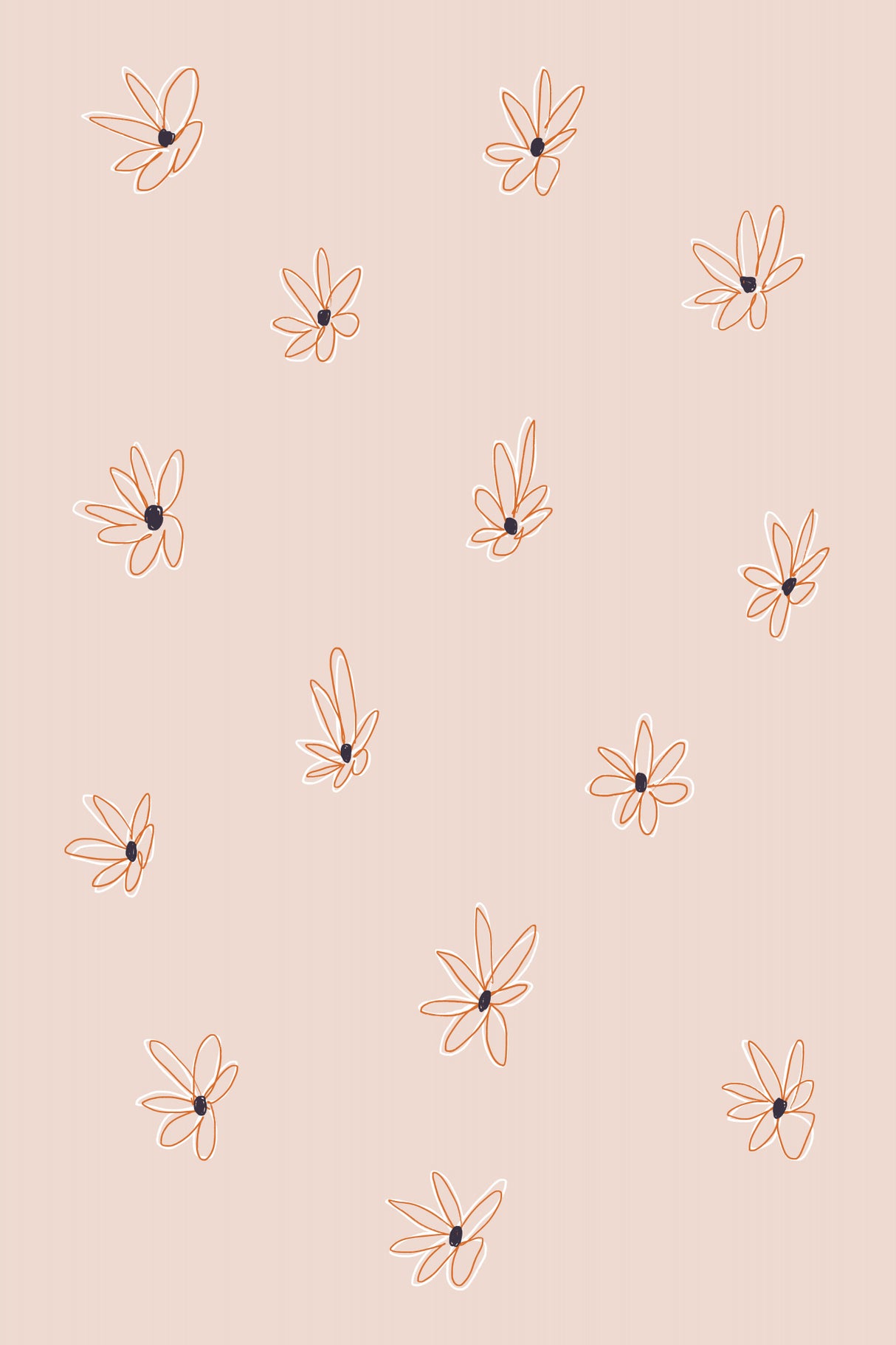 Naive Flowers Poster och Canvastavla