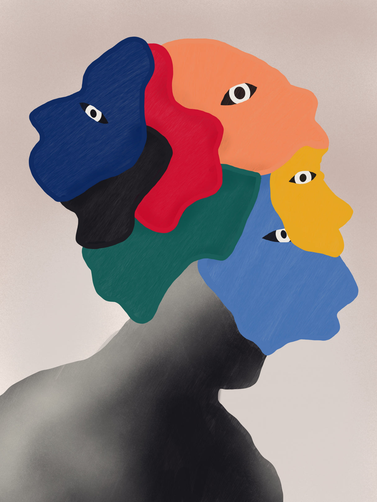 Sides of Masks Poster och Canvastavla