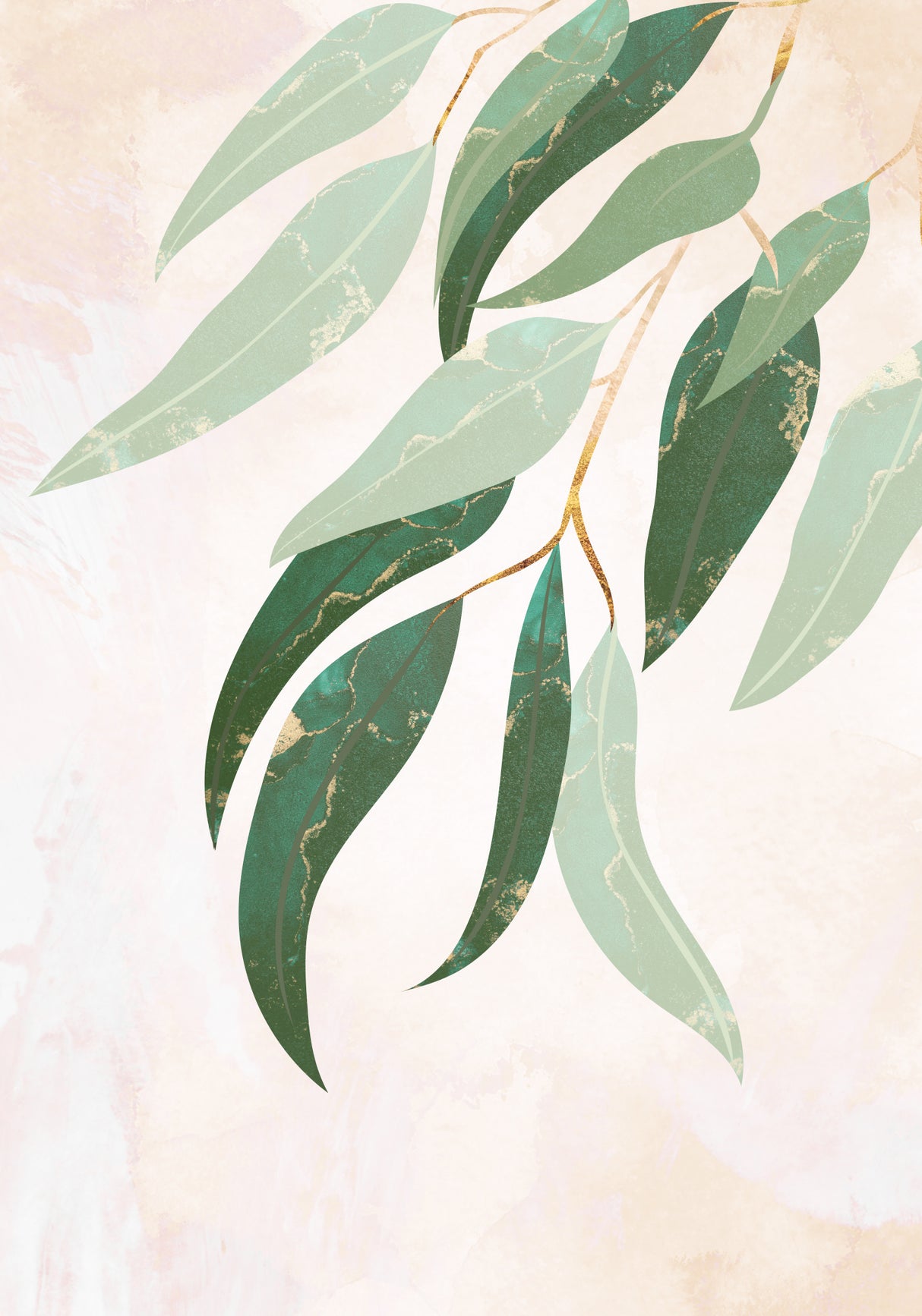 Australian Eucalyptus leaves Poster och Canvastavla