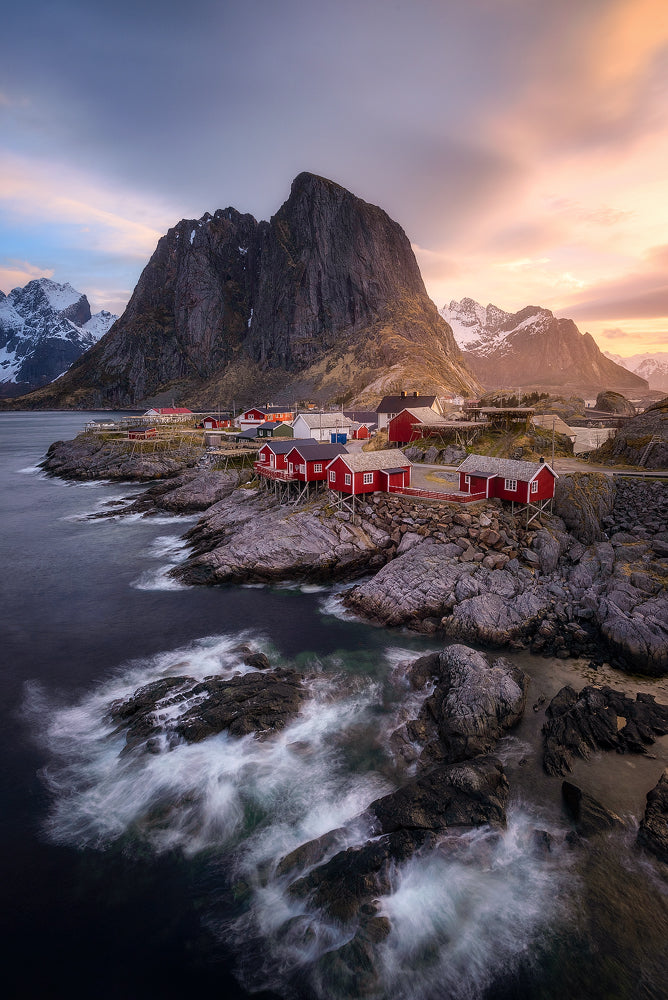 Golden Morning in Hamnoy Poster och Canvastavla