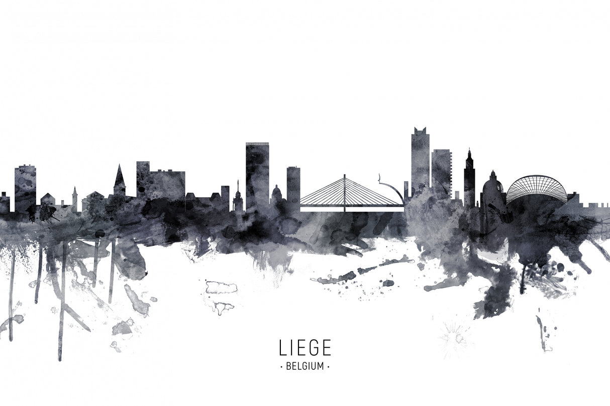 Liege Belgium Skyline Poster och Canvastavla