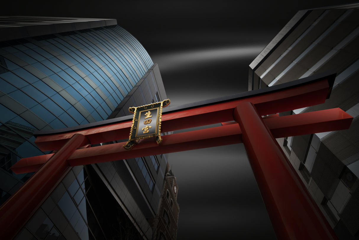 Torii in the city Poster och Canvastavla