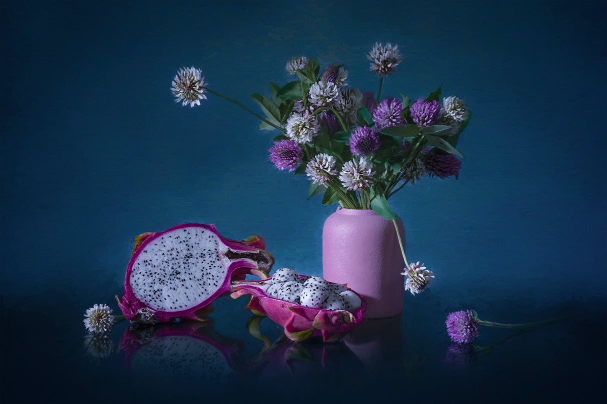 Dragon Fruit and Wild Flower Poster och Canvastavla