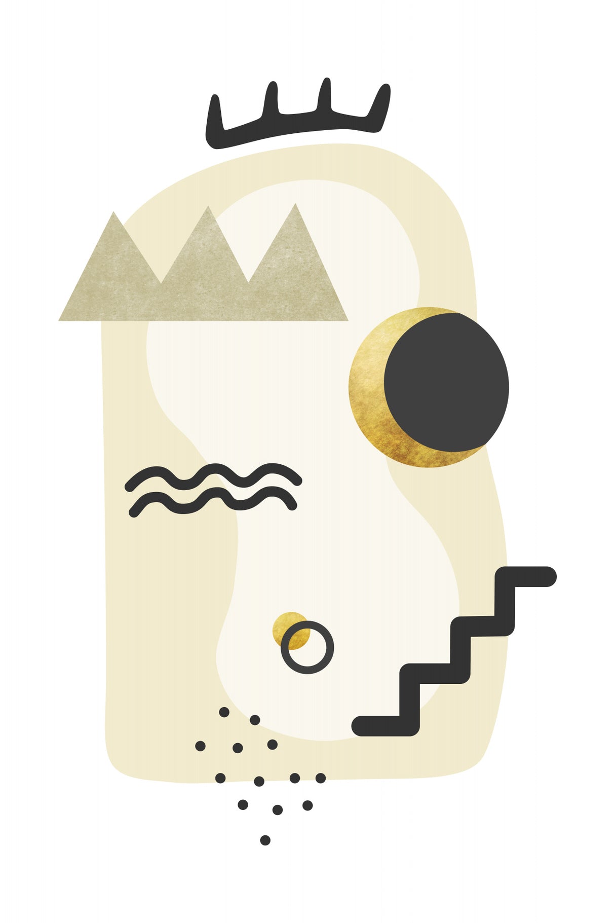 Tropical Villa Color and Shapes 19 Poster och Canvastavla