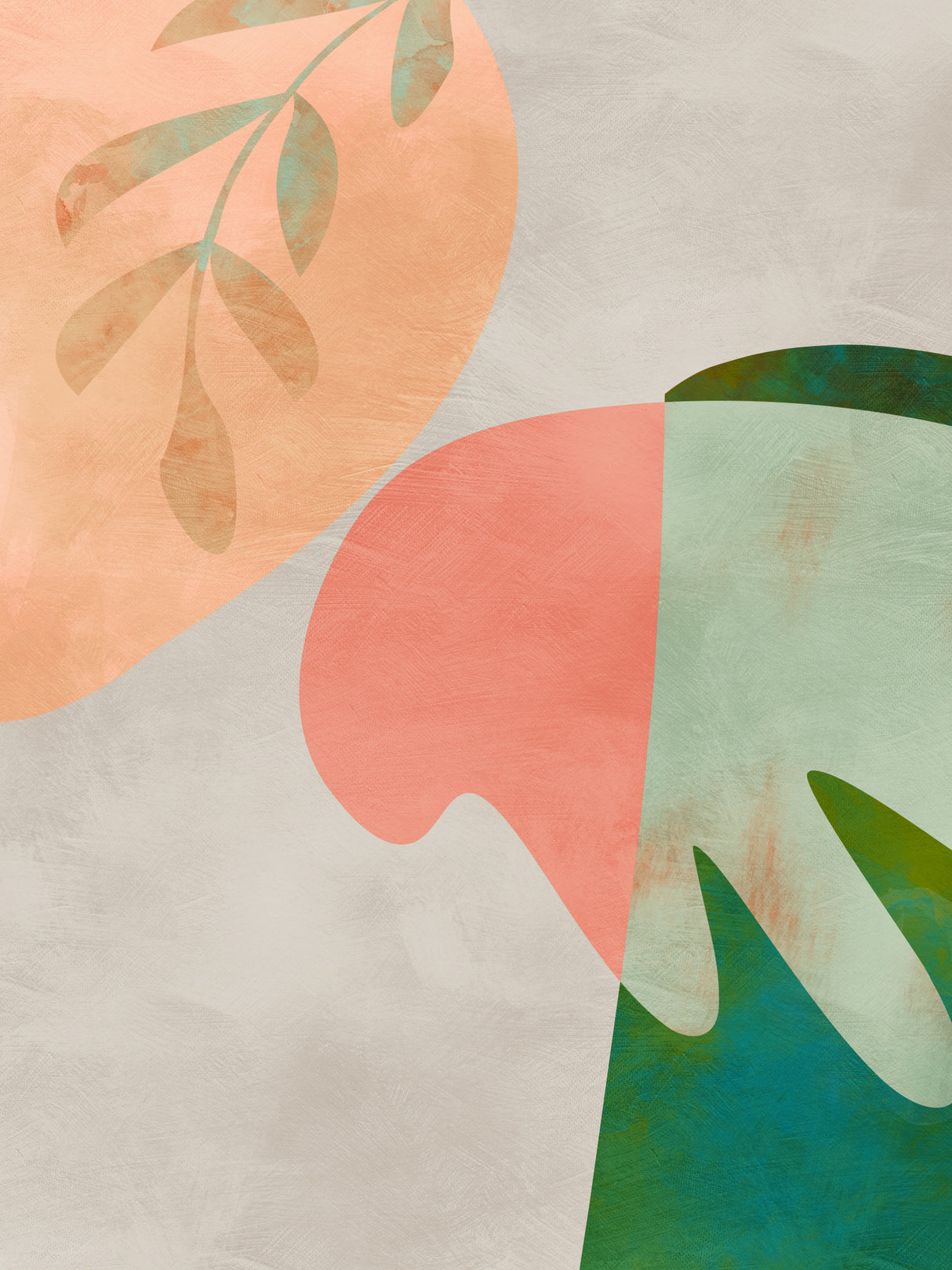 Cut out leaves Poster och Canvastavla