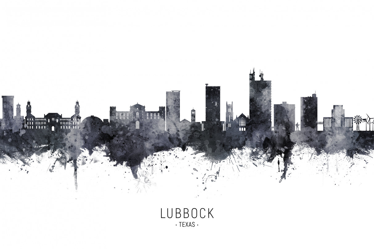 Lubbock Texas Skyline Poster och Canvastavla
