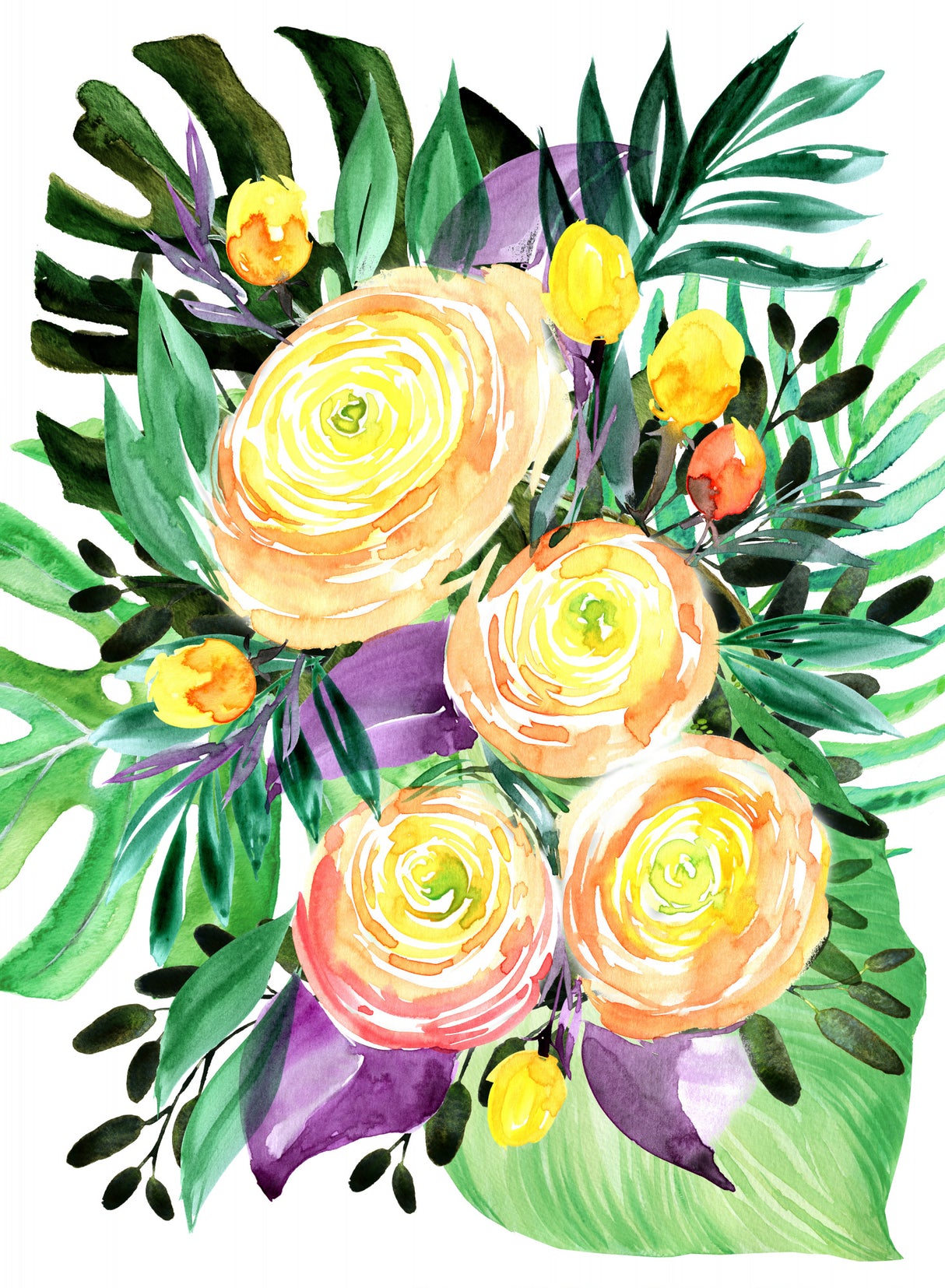 Lola tropical bouquet Poster och Canvastavla