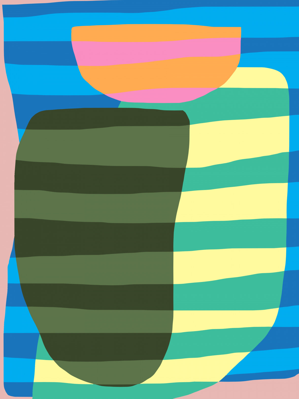 Abstract Stripe Minimal Collage 13 Poster och Canvastavla