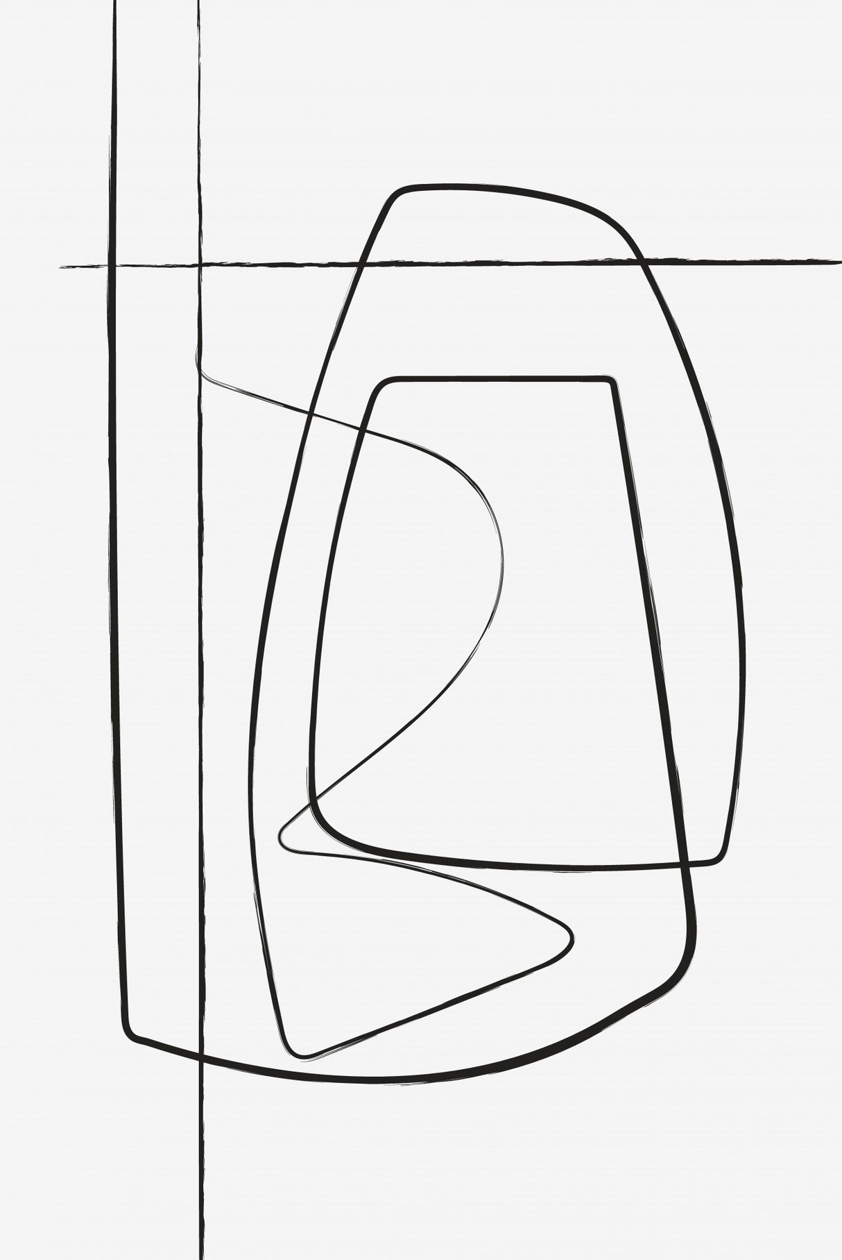 Off White Lines Poster och Canvastavla