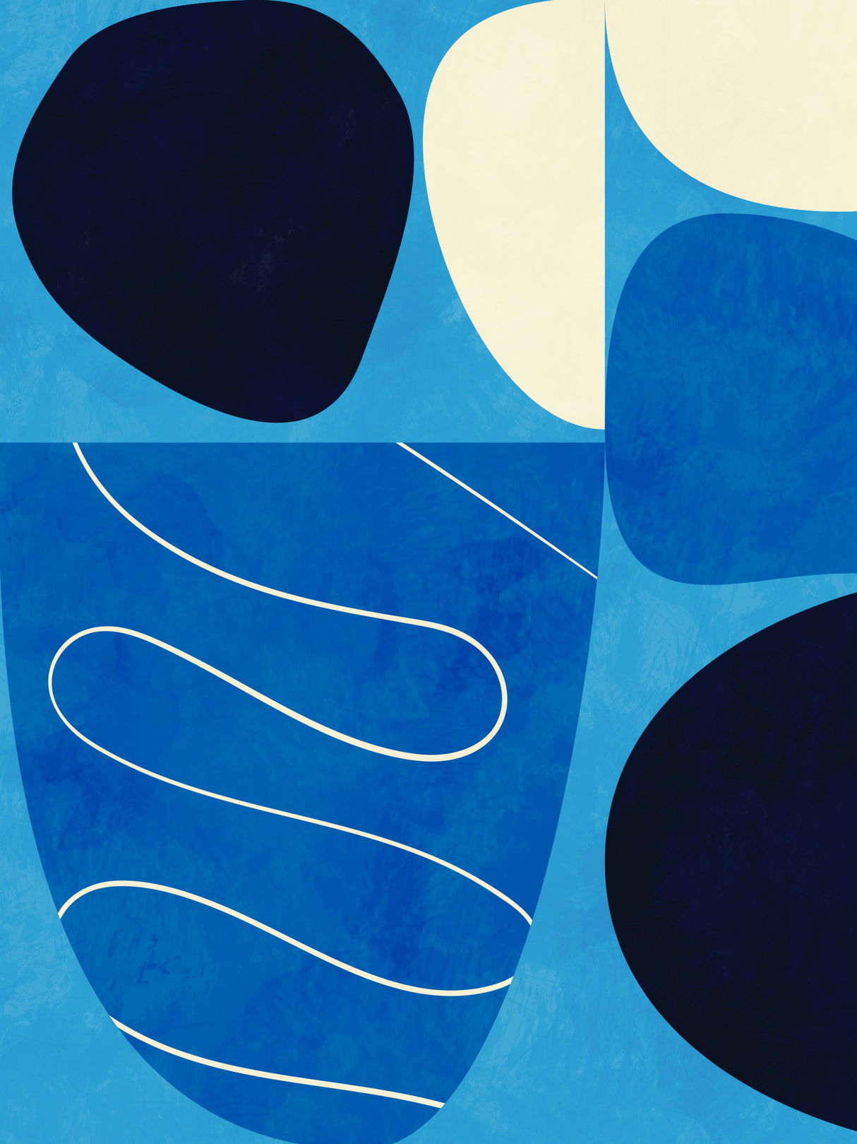Shapes Play3 1blue Poster och Canvastavla