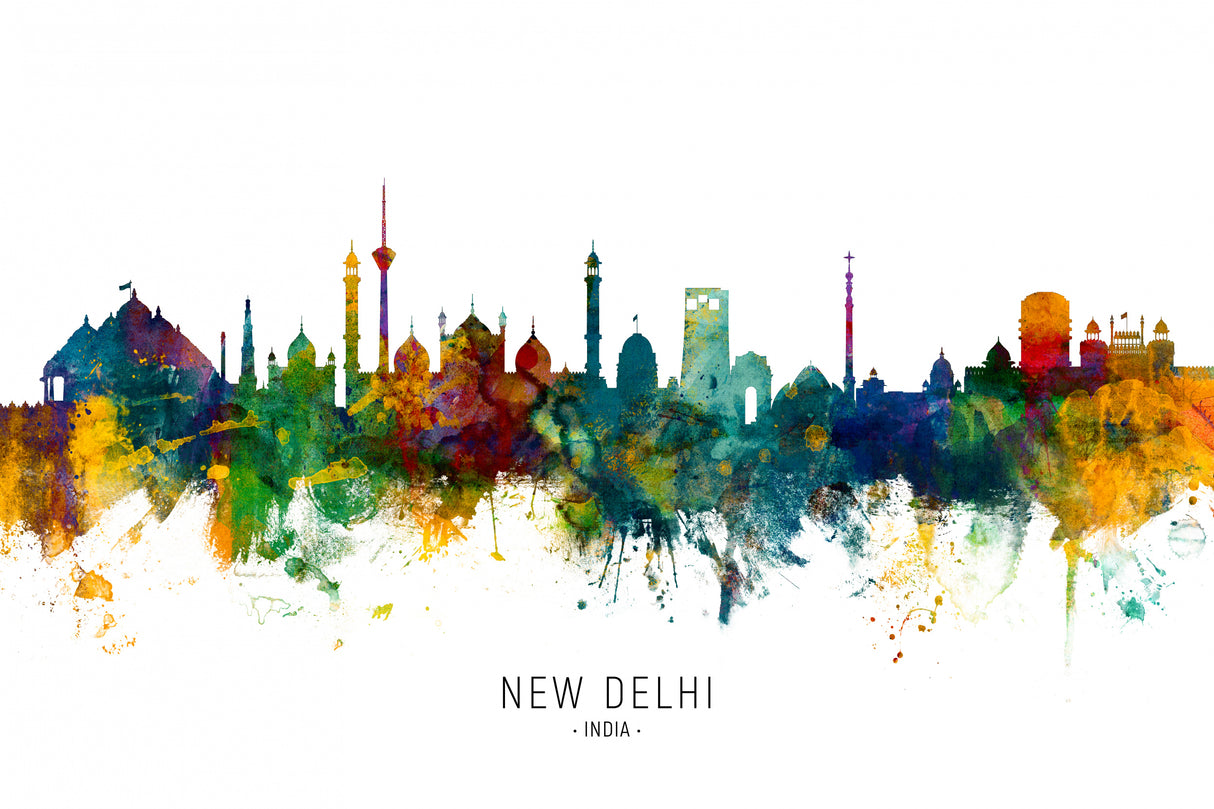 New Delhi India Skyline Poster och Canvastavla