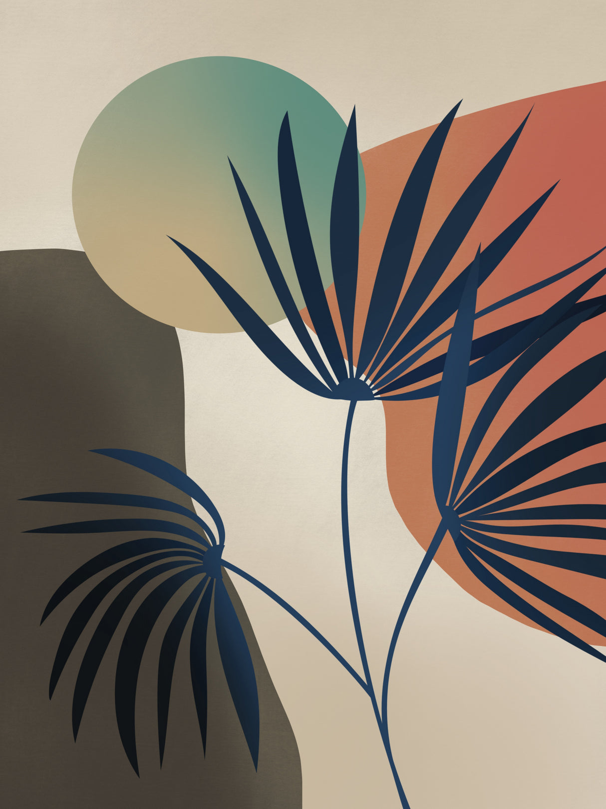 Boho Tropical Painting Poster och Canvastavla